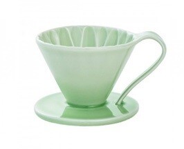 ARITA Porcelain Flower Dripper 1 Cup Melon Green