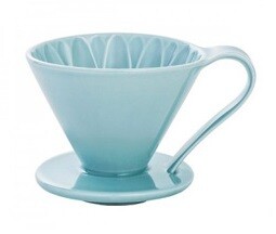 ARITA Porcelain Flower Dripper 4 Cups Baby Blue