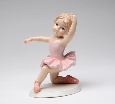 Porcelain Ballet Girl in Pink Dress