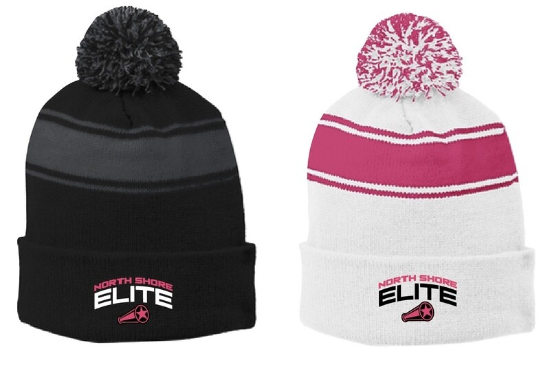 Embroidered Knit Pom Pom Hat