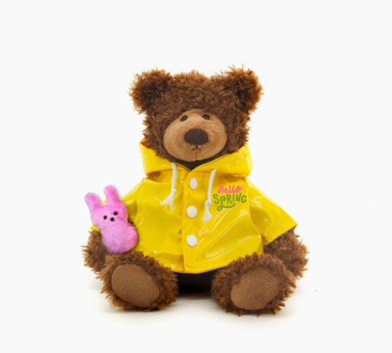 Spring Raincoat Animals 12" with Bunny