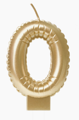 Foil balloon candle - Gold