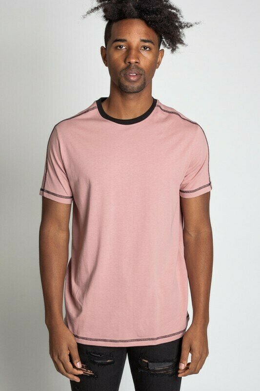 Rose Men's Cover Stitch Detailed Tee