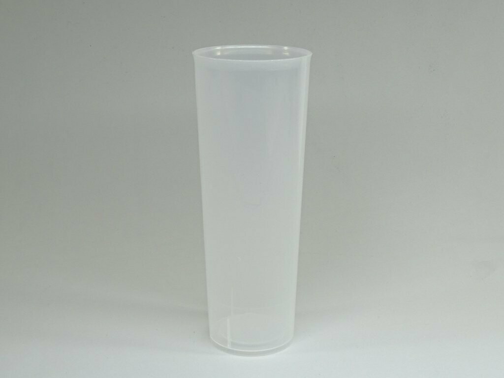 Vaso tubo plástico irrompible PP 300 ml. Caja 500 vasos.