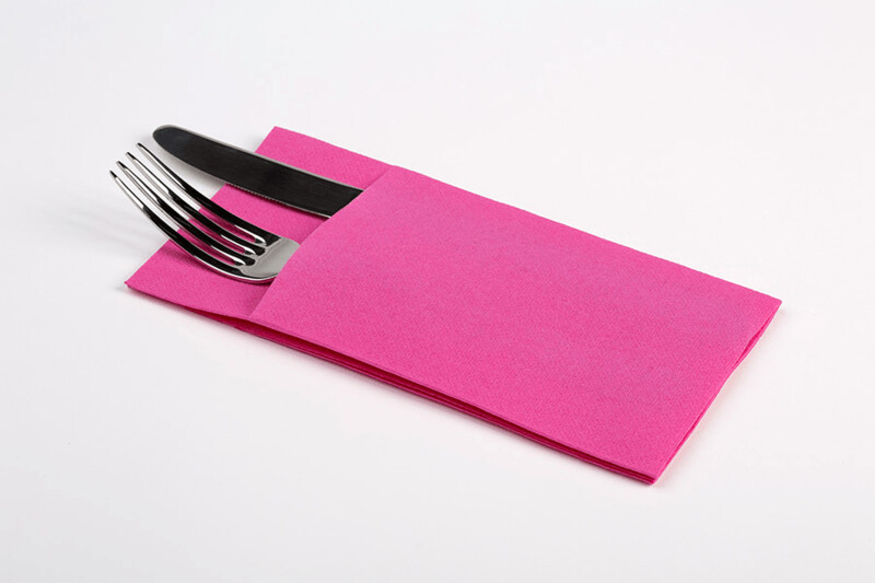Servilleta Punta Punta canguro color liso. Caja 960 und. FUCSIA