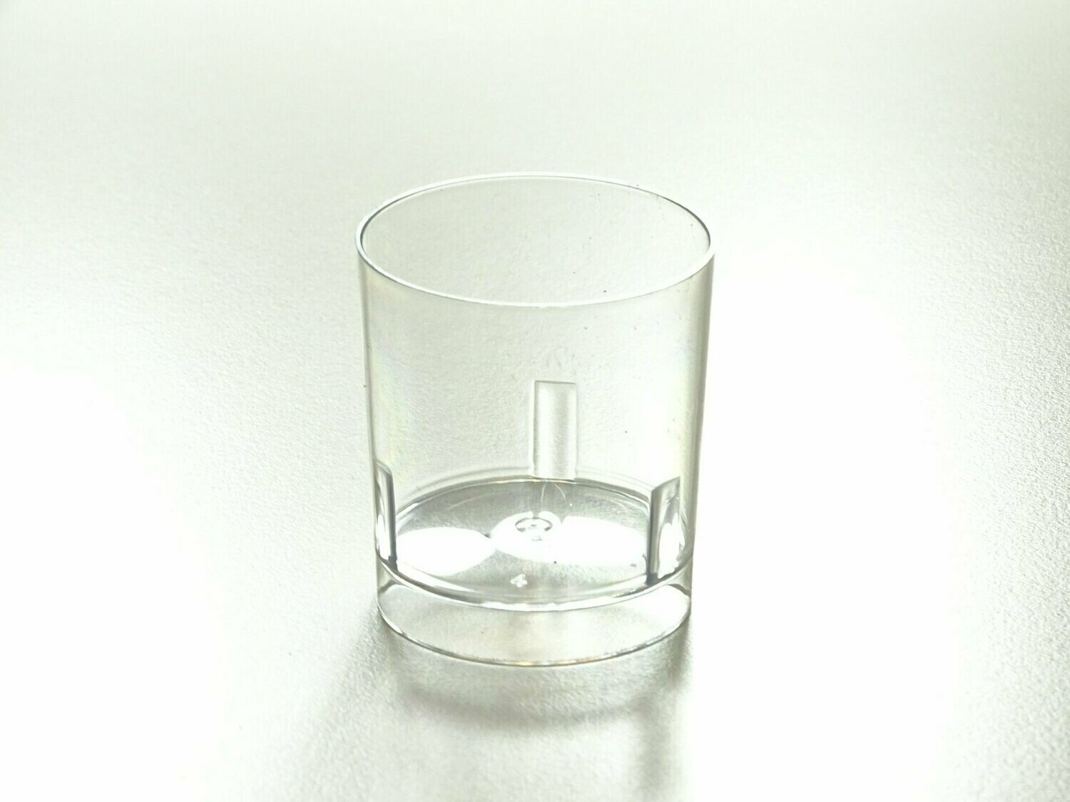 Vaso de chupito de plástico transparente PS 30ml. Caja 1000 vasos.
