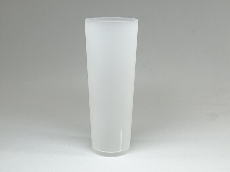 Vaso TUBO ECO  reutilizable 330 cc plástico PP RÍGIDO.  Caja 420 vasos.