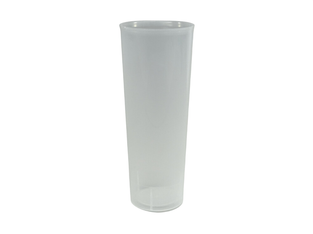 Vaso de Tubo 300 cc plástico PP Flex REUTILIZABLE 20 lavados. Caja 500 vasos .
