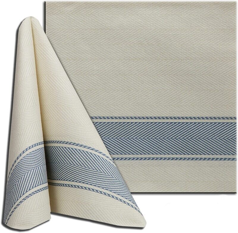 Servilleta tela desechable 40x40 cm. Caja 600 unidades. KITCHEN AZUL