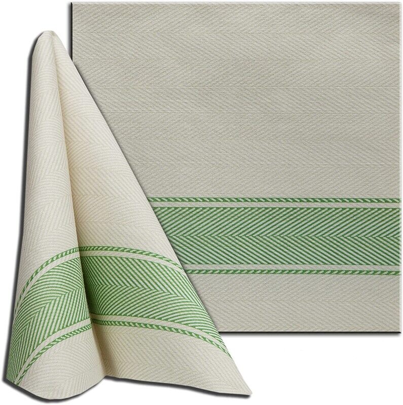Servilleta tela desechable 40x40 cm. Caja 600 unidades. KITCHEN VERDE