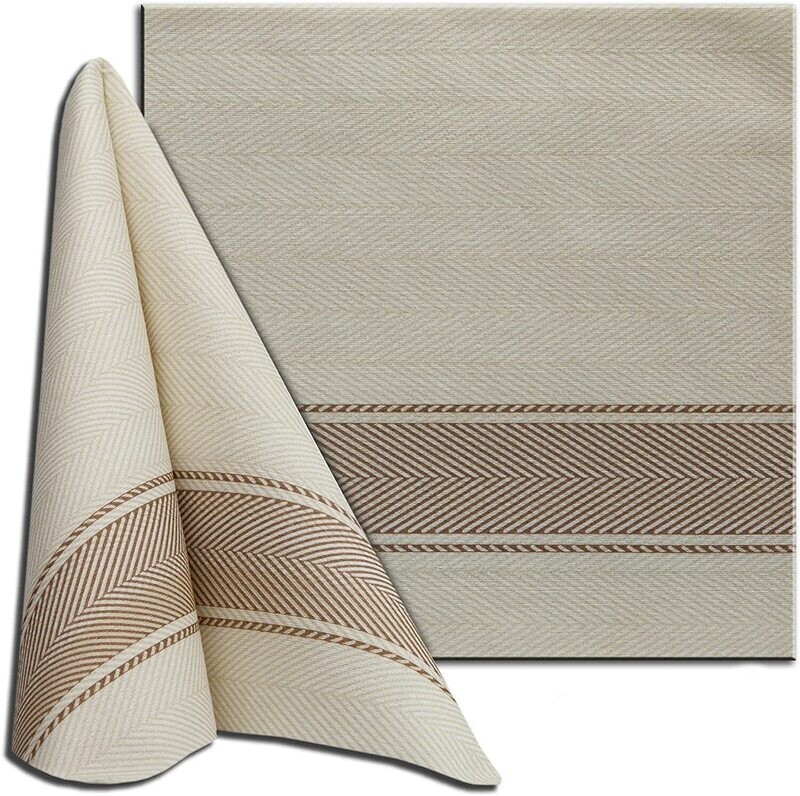 Servilleta tela desechable 40x40 cm. Caja 600 unidades. KITCHEN MARRÓN