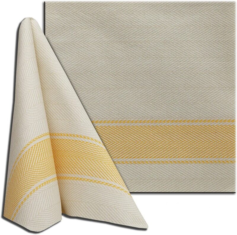 Servilleta tela desechable 40x40 cm. Caja 600 unidades. KITCHEN AMARILLO