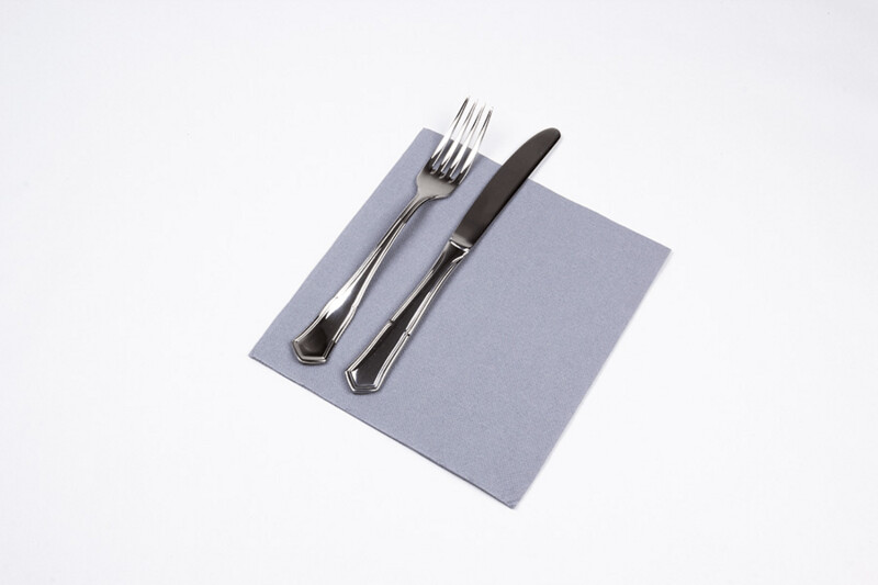 Servilleta de papel PUNTA PUNTA 40x40 cm. Caja 1200 servilletas. GRIS