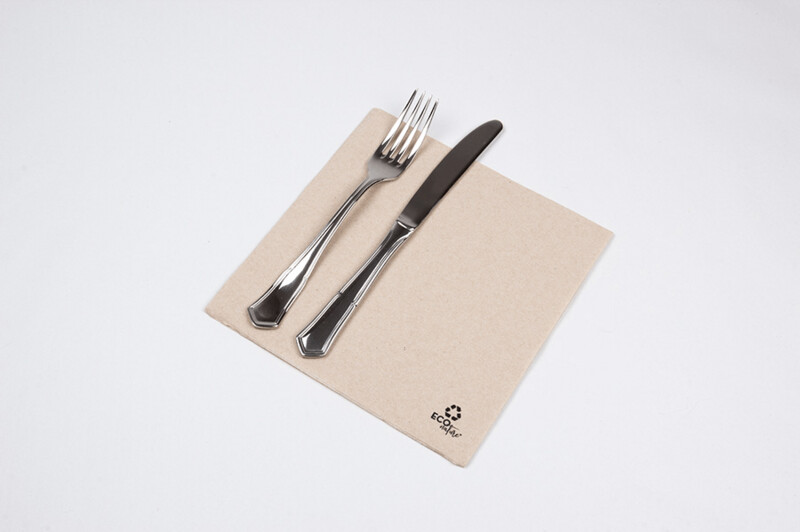 Servilleta de papel PUNTA PUNTA 40x40 cm. Caja 1200 servilletas. ECO NATURE