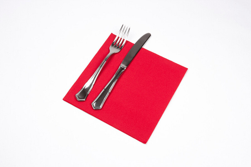 Servilleta de papel PUNTA PUNTA 40x40 cm. Caja 1200 servilletas. ROJO
