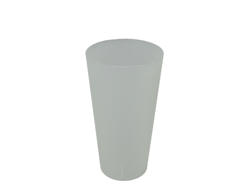Vaso ECO  reutilizable 400 cc plástico PP RÍGIDO.  Caja 490 vasos.