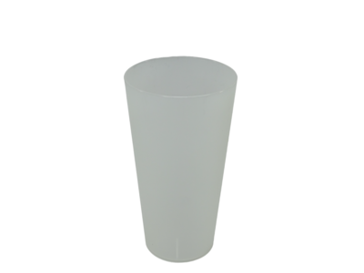 Vaso ECO reutilizable 400 cc plástico PP RÍGIDO. Caja 490 vasos.