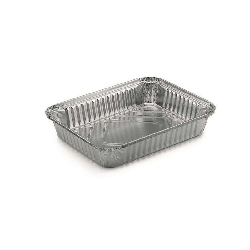 Bandeja aluminio rectangular 1100 cc. Caja 1.200 und.