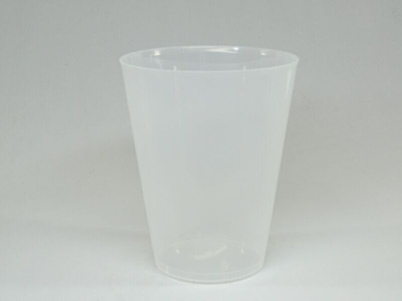 Vaso de sidra 480 cc plástico PP Flex REUTILIZABLE 20 lavados. Caja 500 vasos.