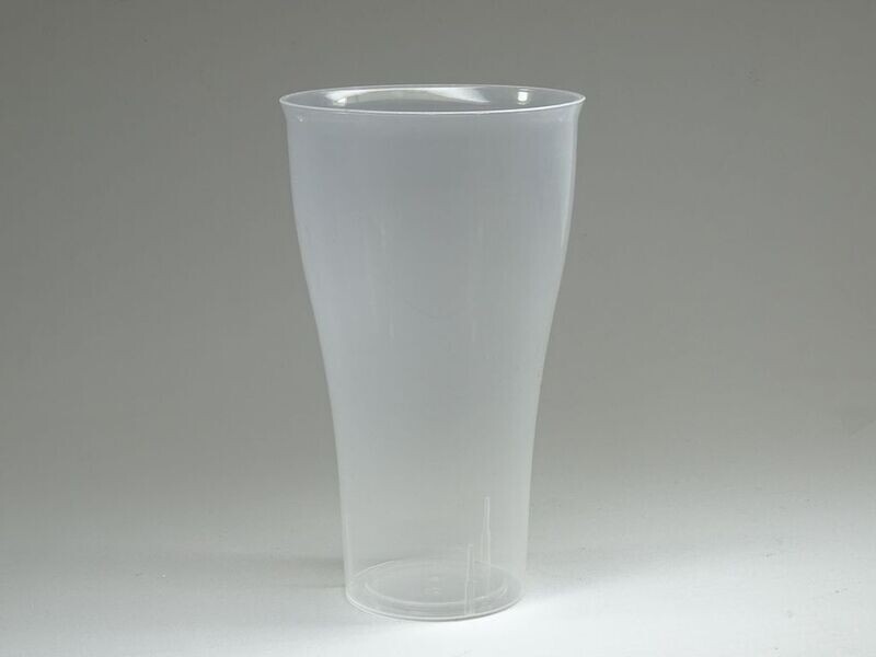 Vaso cóctel PREMIUM  450 cc plástico PP Flex REUTILIZABLE 20 lavados. Caja 200 vasos.