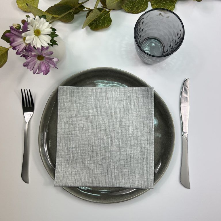 Servilleta tela desechable 40x40 cm. Caja 600 u. ANTRACITA