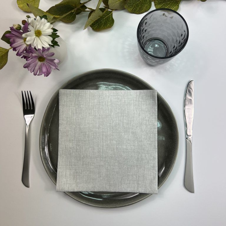 Servilleta tela desechable 40x40 cm. Caja 600 u. GRIS