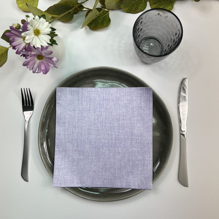 Servilleta tela desechable 40x40 cm. Caja 600 u. VIOLETA