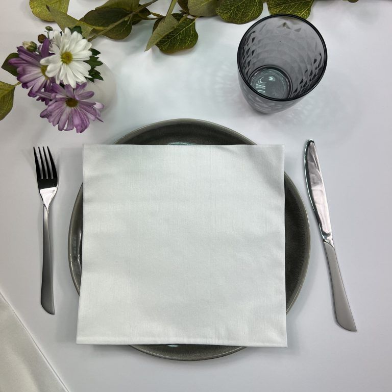 Servilleta tela desechable 46x46 cm. BLANCA. Caja 500 u. Servilleta tela desechable 46x46 cm. BLANCA. Caja 500 u.