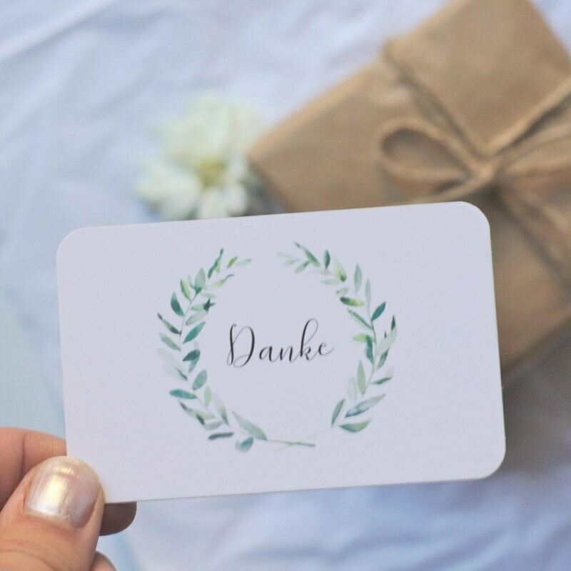 Minikarte Minikarte "Danke" Kranz