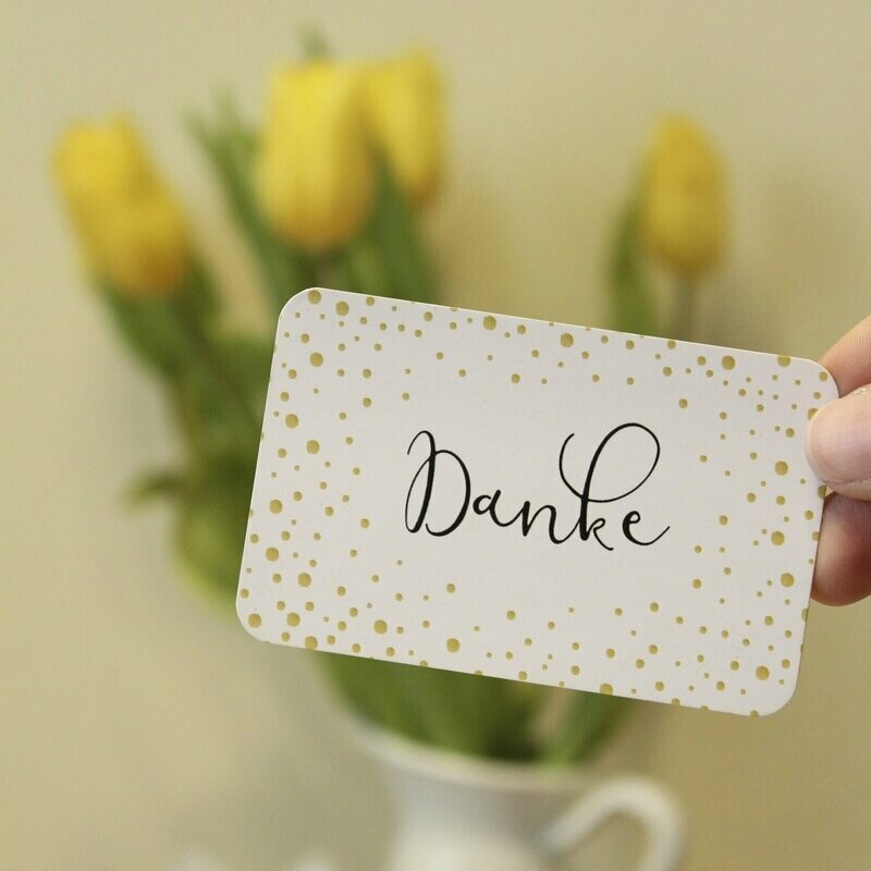 Minikarte Minikarte "Danke-Dots"