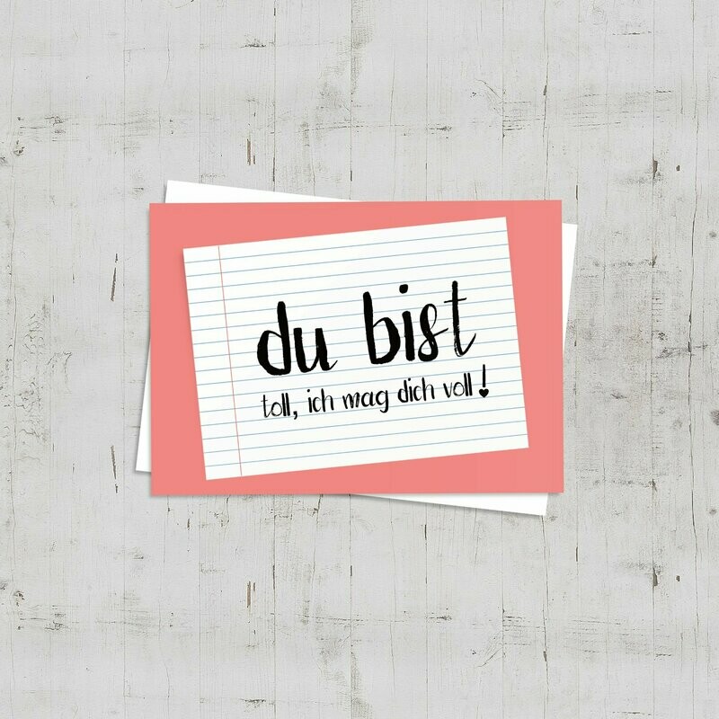 Karte Karte "Du bist toll"