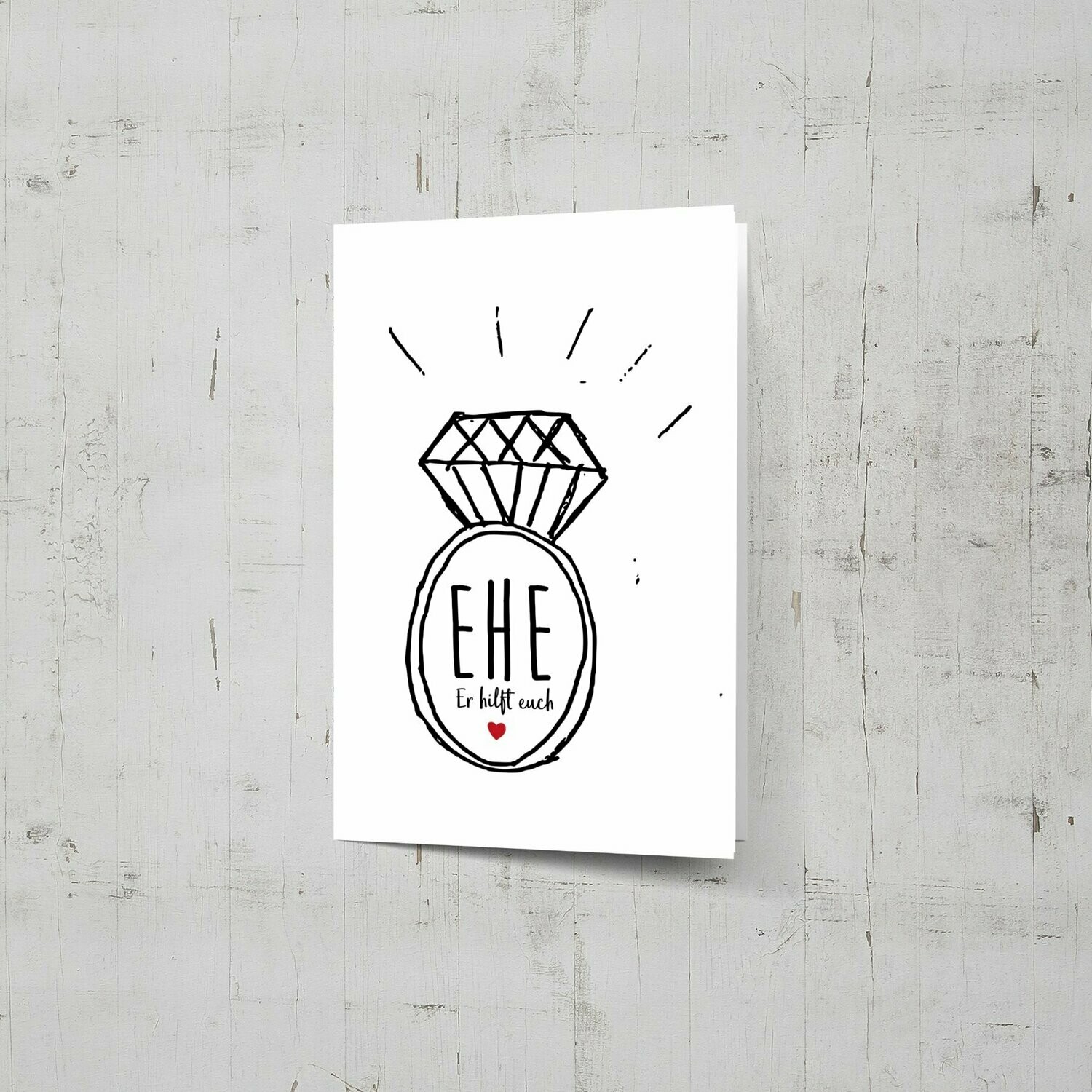 Hochzeitskarte "EHE"