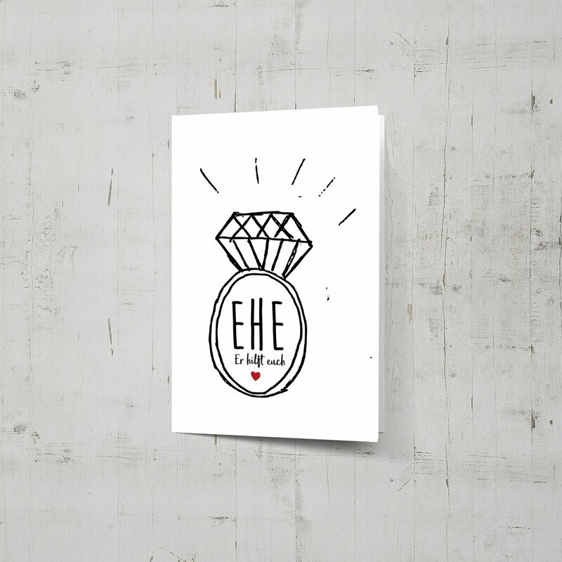 Hochzeitskarte Hochzeitskarte "EHE"