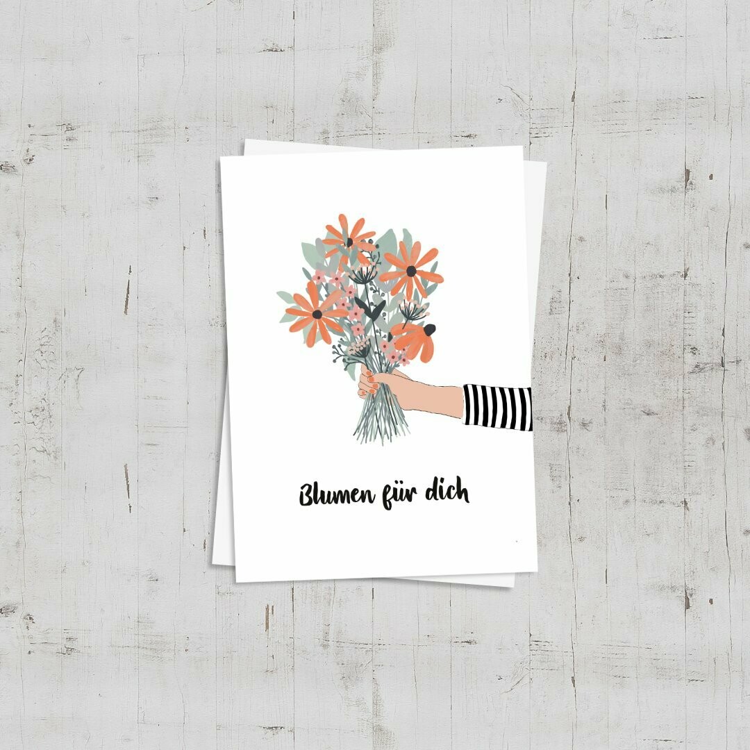 Karte "Blumen für dich"