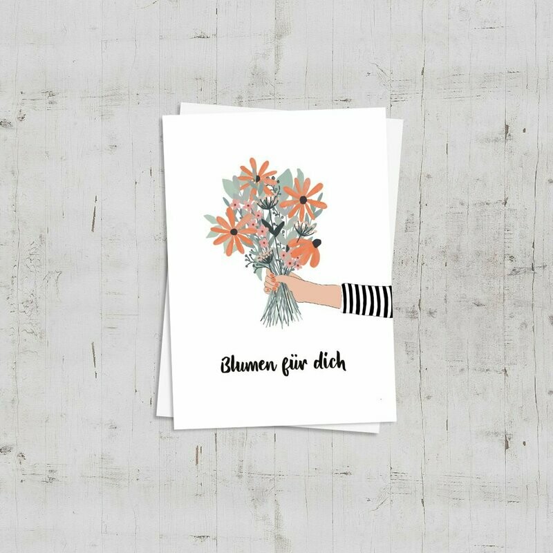 Karte "Blumen für dich"