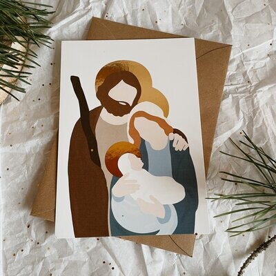 Weihnachtskarte "Heilige Familie"