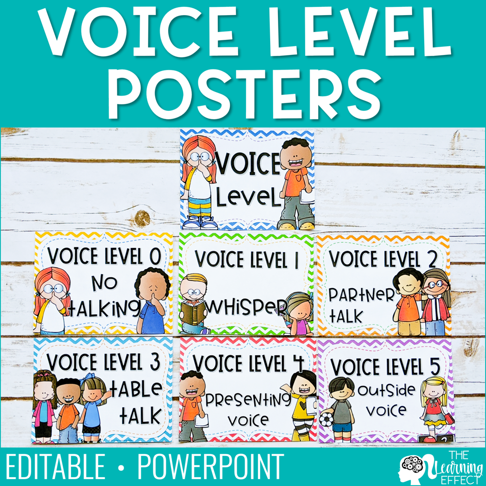 Voice Level Chart For Elementary Classrooms