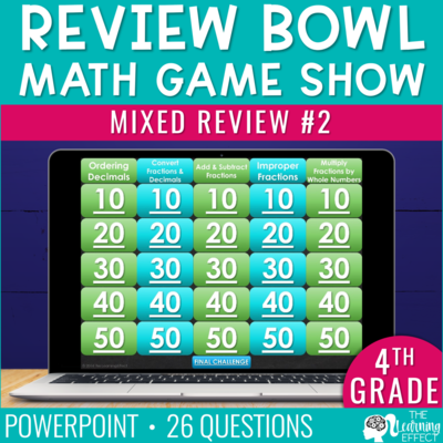 4th Grade Math Review #2 Game Show End of Year