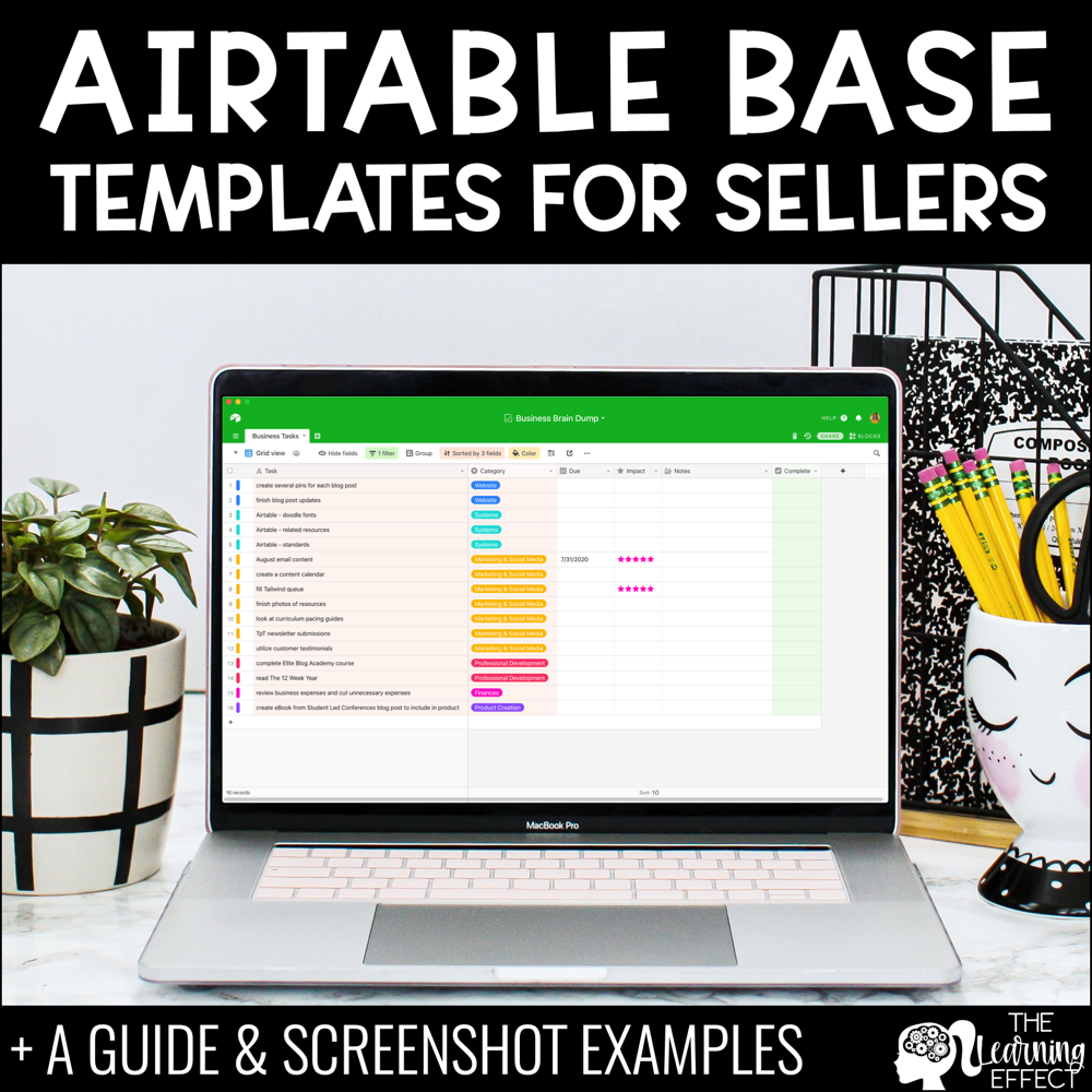 Airtable Base Templates for TpT Sellers