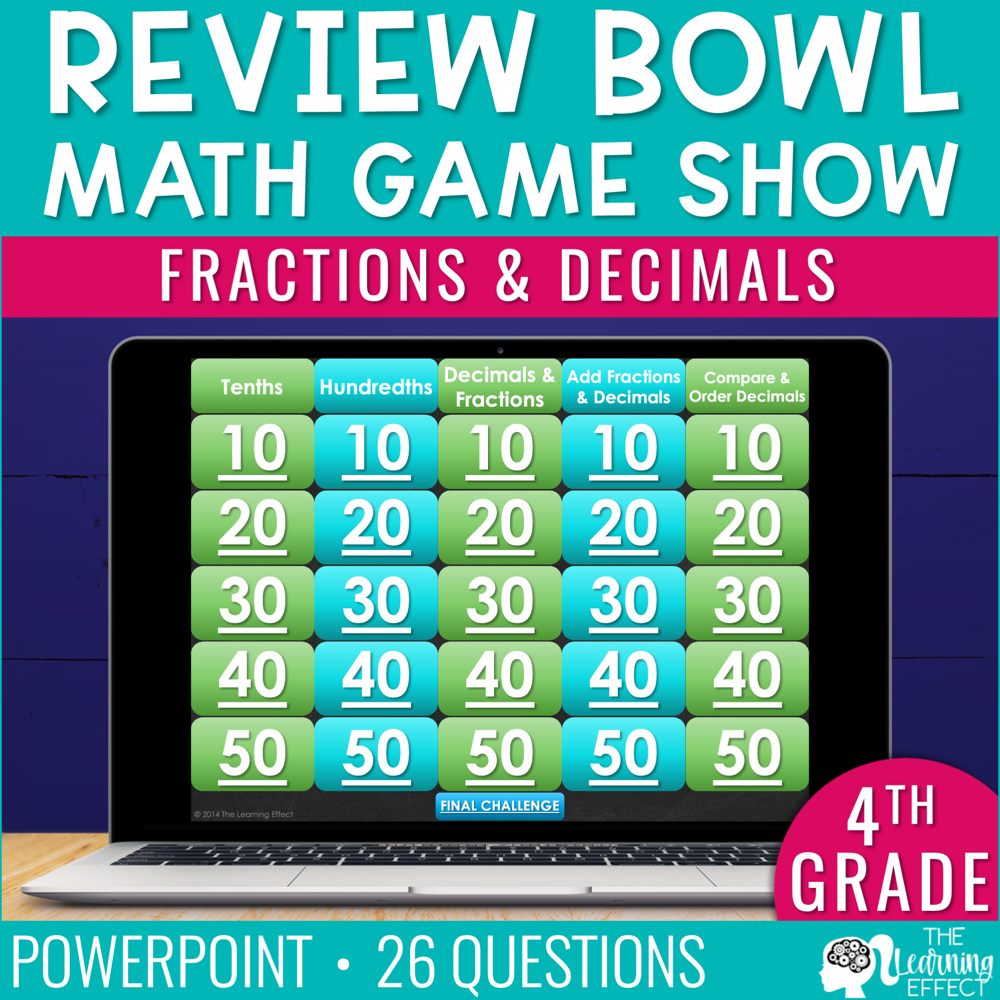 Fractions and Decimals Game Show | 4th Grade Math