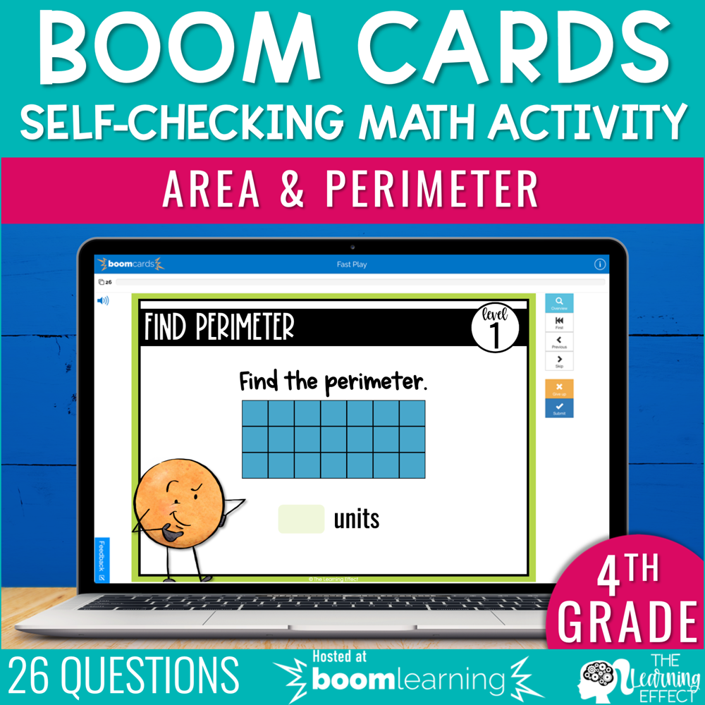Area and Perimeter Boom Cards | 4th Grade Digital Math Activity