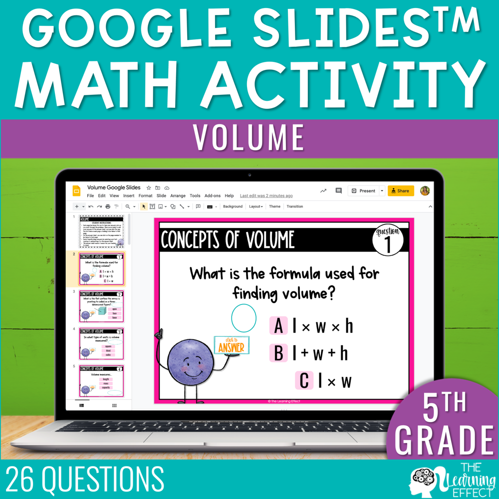 Volume Google Slides | 5th Grade Digital Math Activity