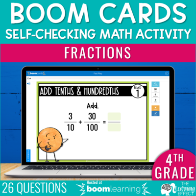 Fractions Boom Cards | 4th Grade Digital Math Activity Fractions Boom Cards | 4th Grade Digital Math Activity