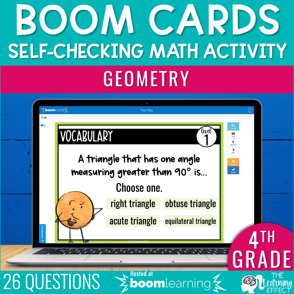 Geometry Boom Cards | 4th Grade Digital Math Activity