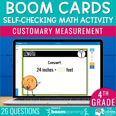 Customary Measurement Boom Cards | 4th Grade Digital Math Activity