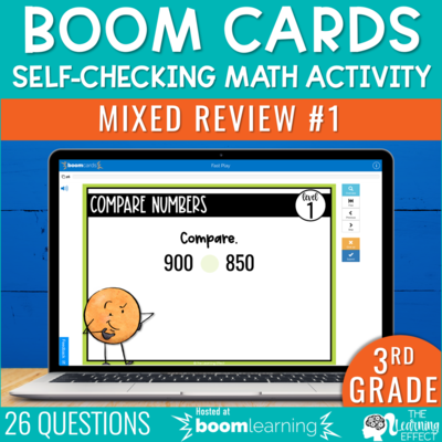 3rd Grade Math Review #1 Boom Cards End of Year | Digital Activity