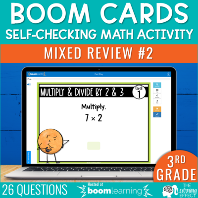 3rd Grade Math Review #2 Boom Cards End of Year | Digital Activity