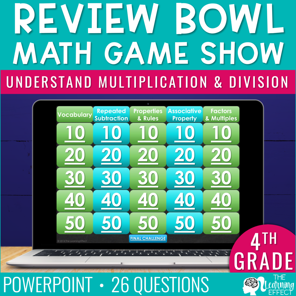 Multiplication and Division Game Show | 4th Grade Math