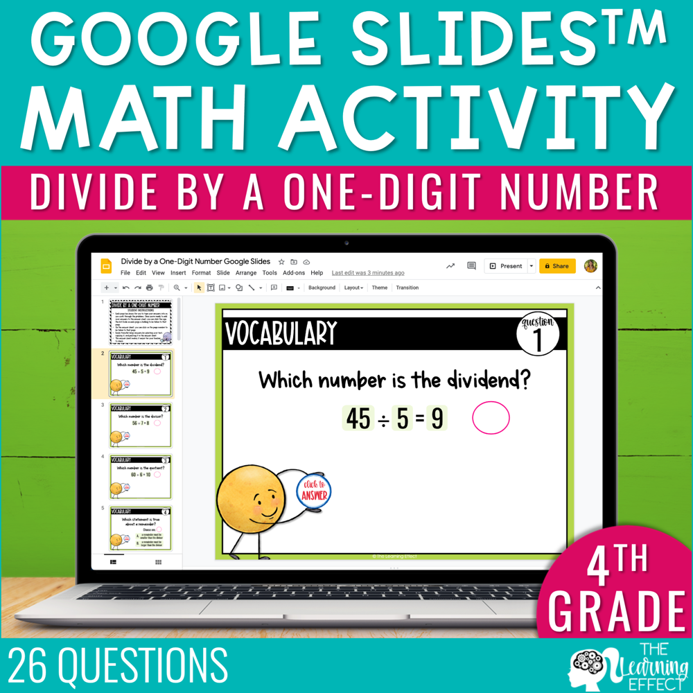 Divide by a One-Digit Number Google Slides | 4th Grade Digital Math
