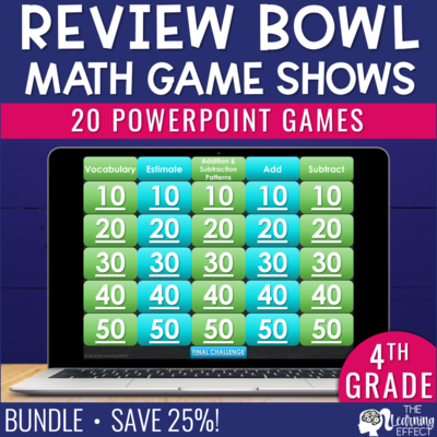 4th Grade Math Game Show Review BUNDLE 4th Grade Math Game Show Review BUNDLE